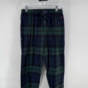Polo Ralph Lauren Pajama Pants Mens Small Blackwatch Plaid Pony Logo Sleepwear